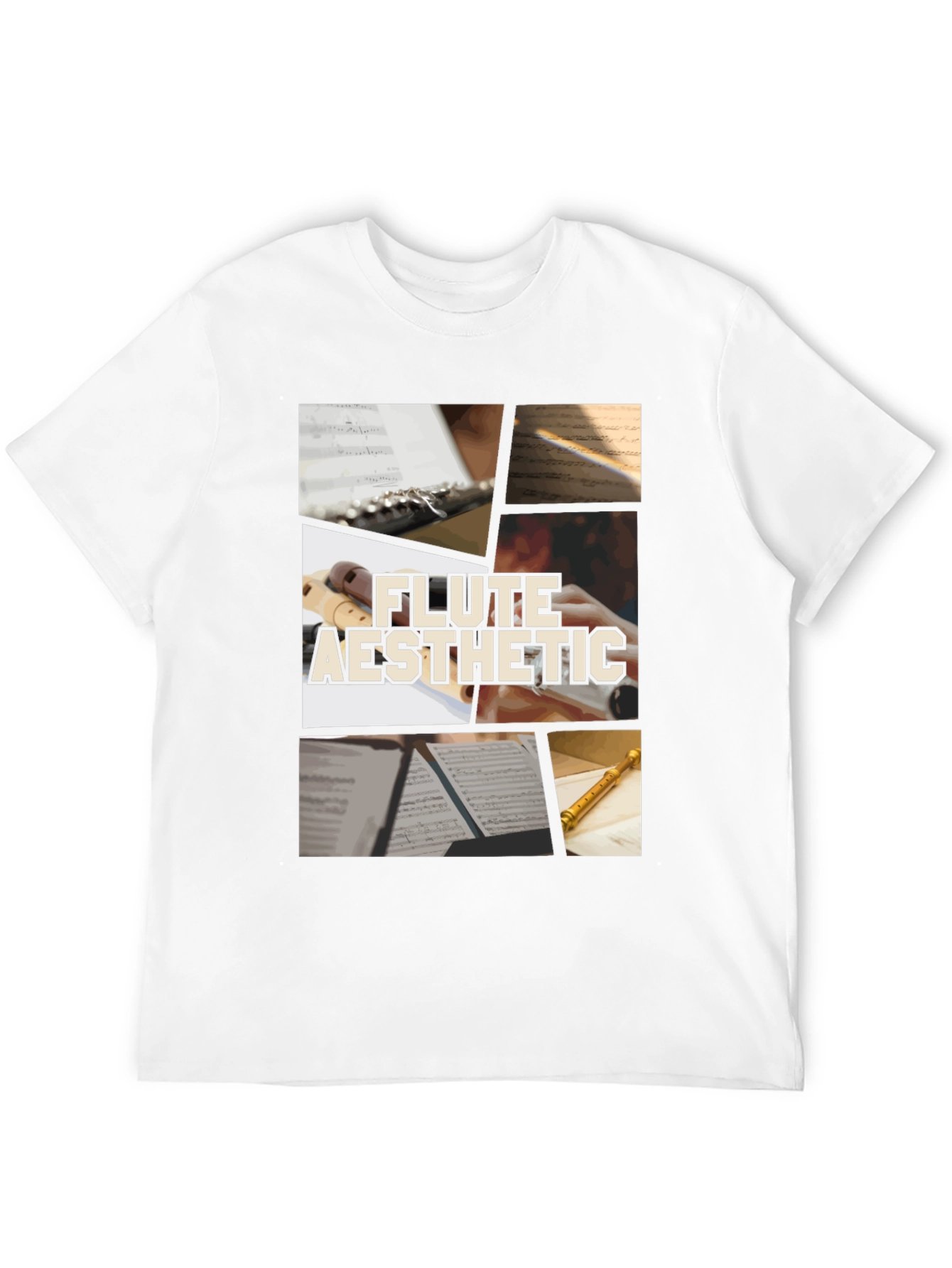 Flute Aesthetic T-Shirt - Music Lover Tee