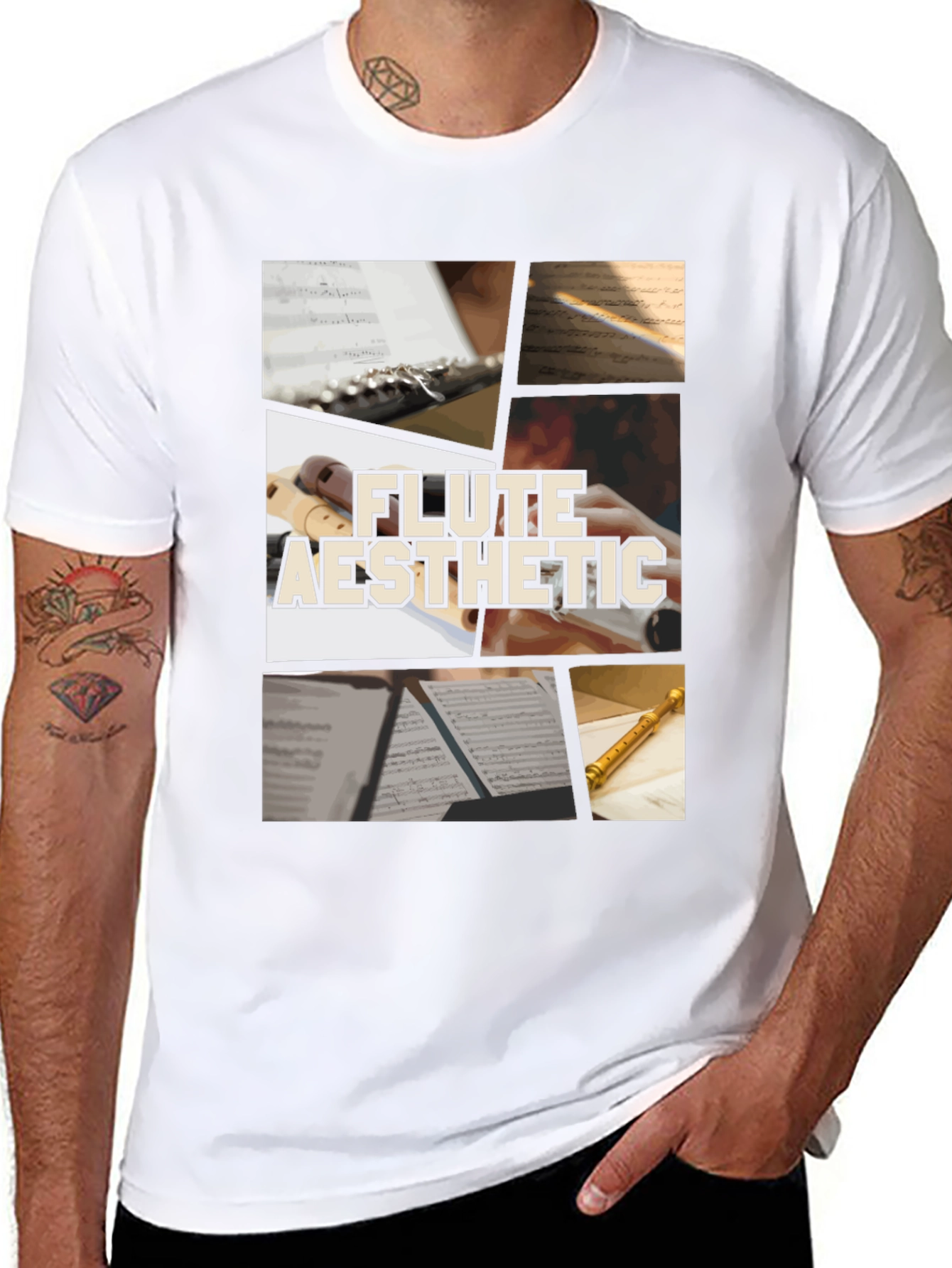 Flute Aesthetic T-Shirt - Music Lover Tee