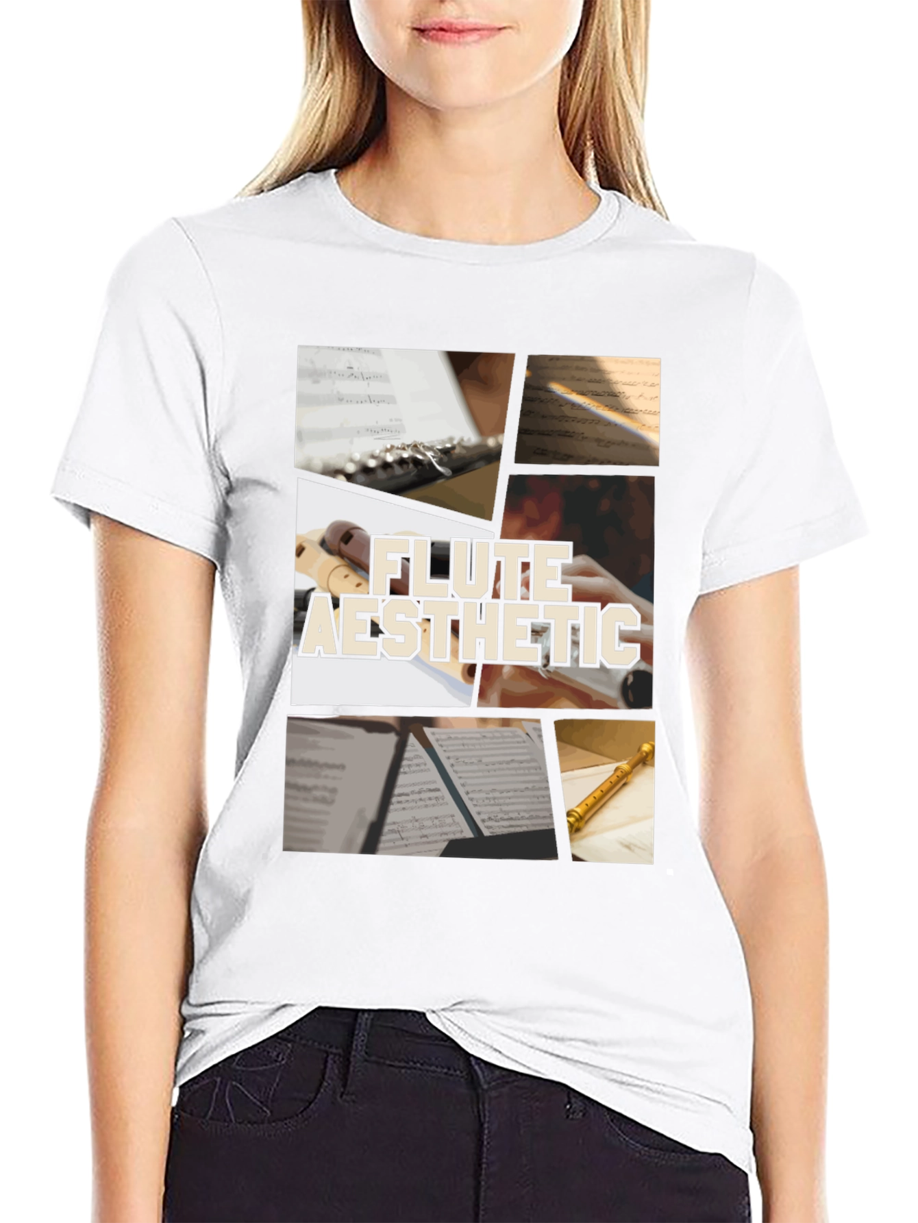 Flute Aesthetic T-Shirt - Music Lover Tee