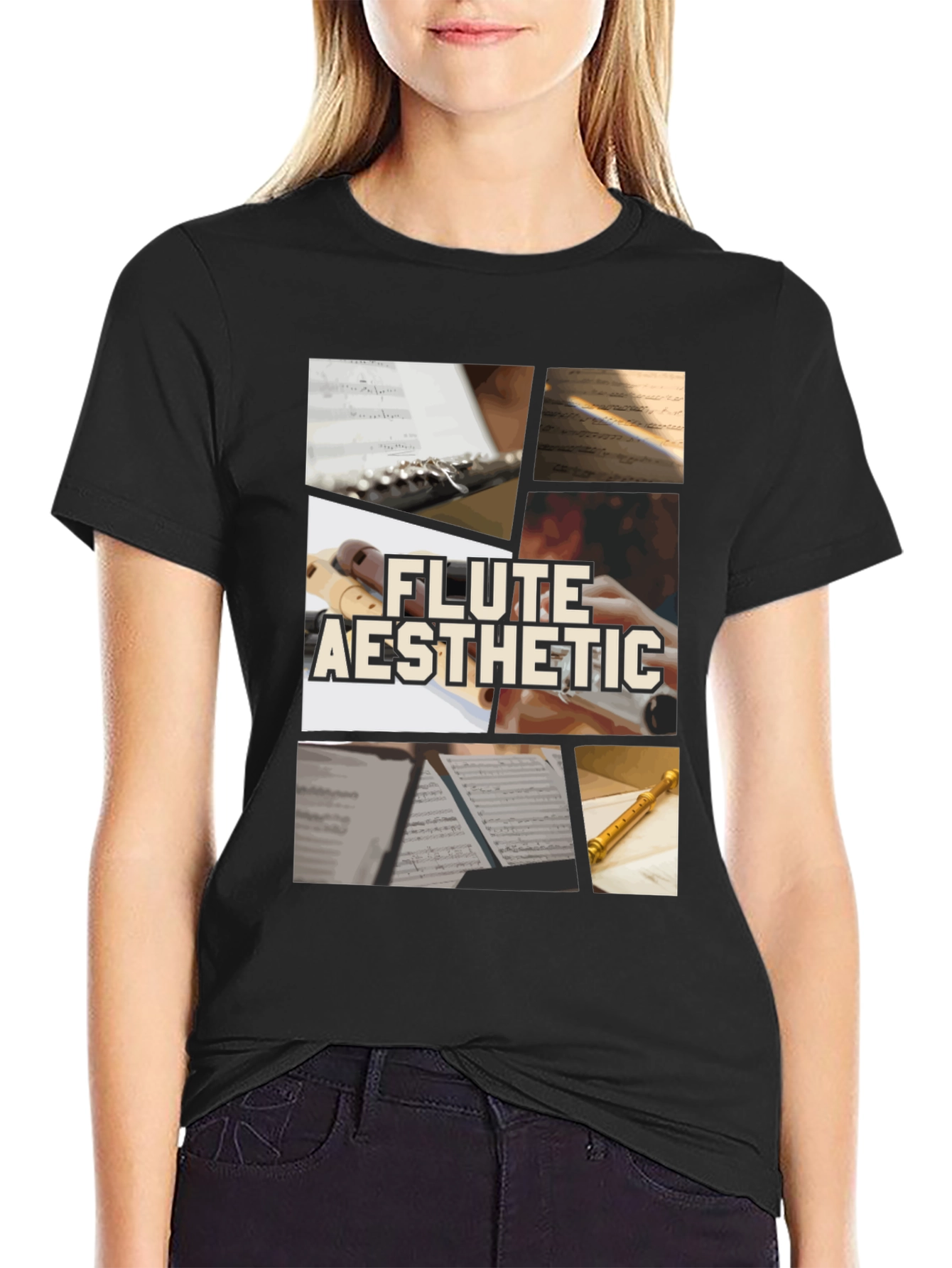Flute Aesthetic T-Shirt - Music Lover Tee