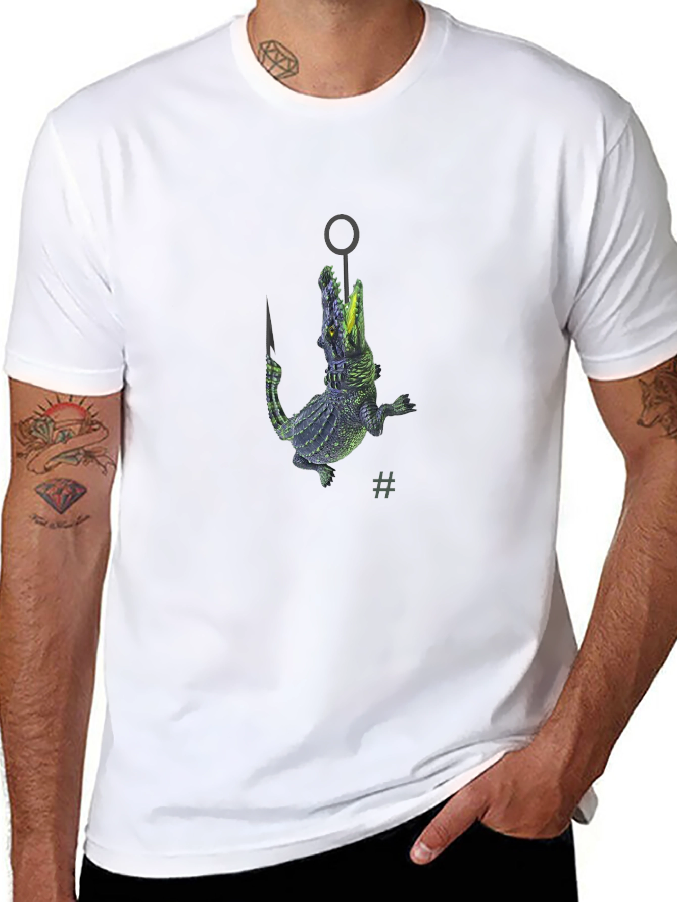 Crocodile Hook Black T-Shirt