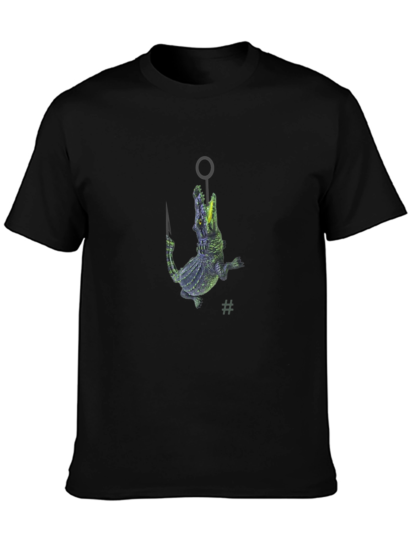 Crocodile Hook Black T-Shirt