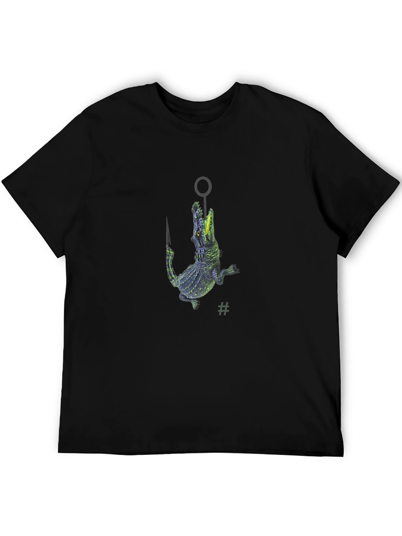 Crocodile Hook Black T-Shirt