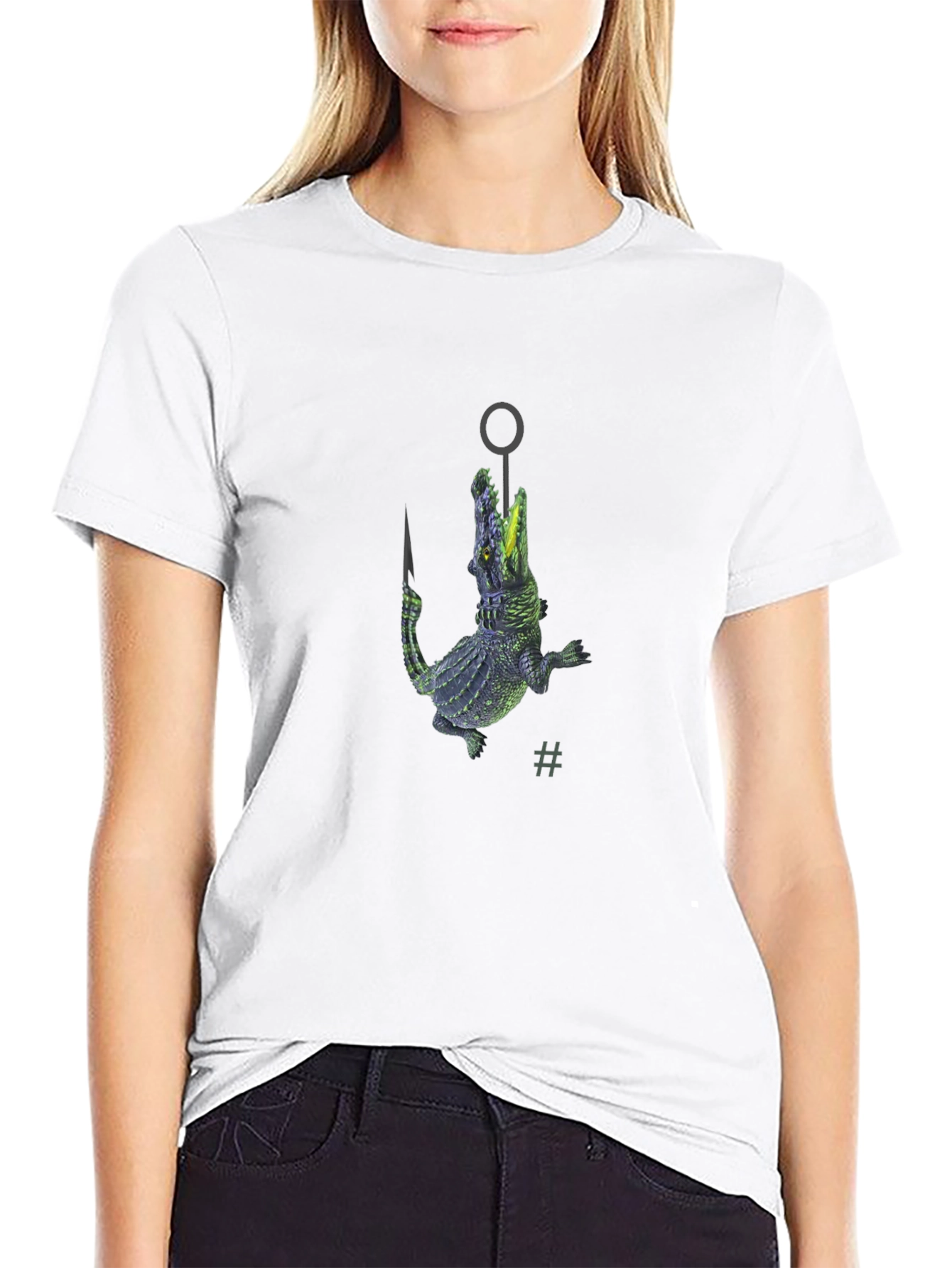 Crocodile Hook Black T-Shirt