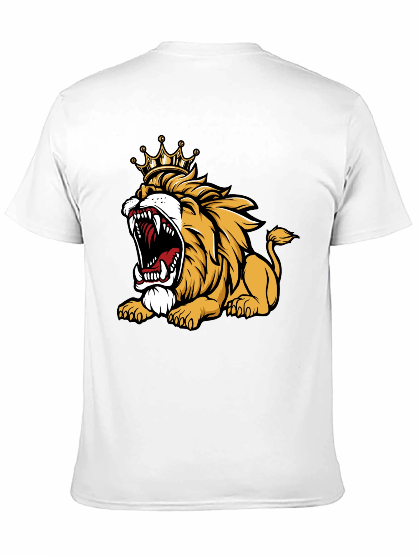 Roaring Lion King Graphic T-Shirt - Mens Black Tee