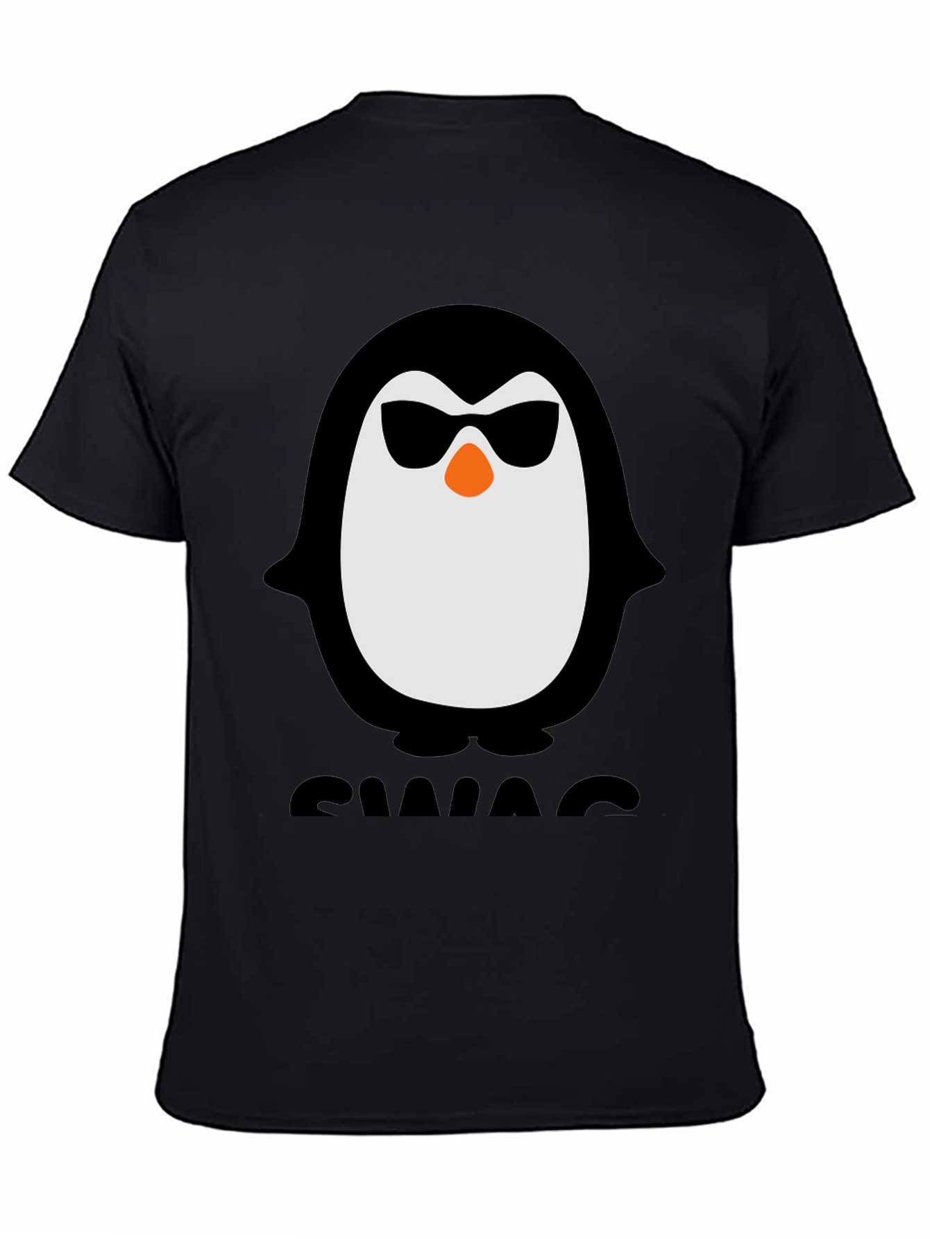 Cool Penguin Swag Tee - Black Graphic T-Shirt