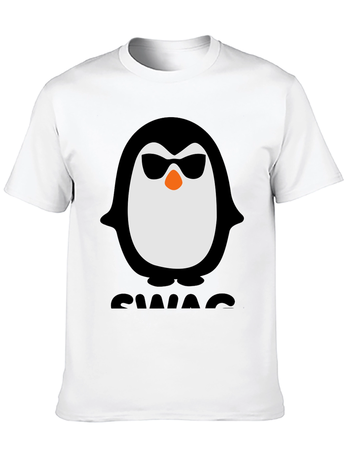 Cool Penguin Swag Tee - Black Graphic T-Shirt