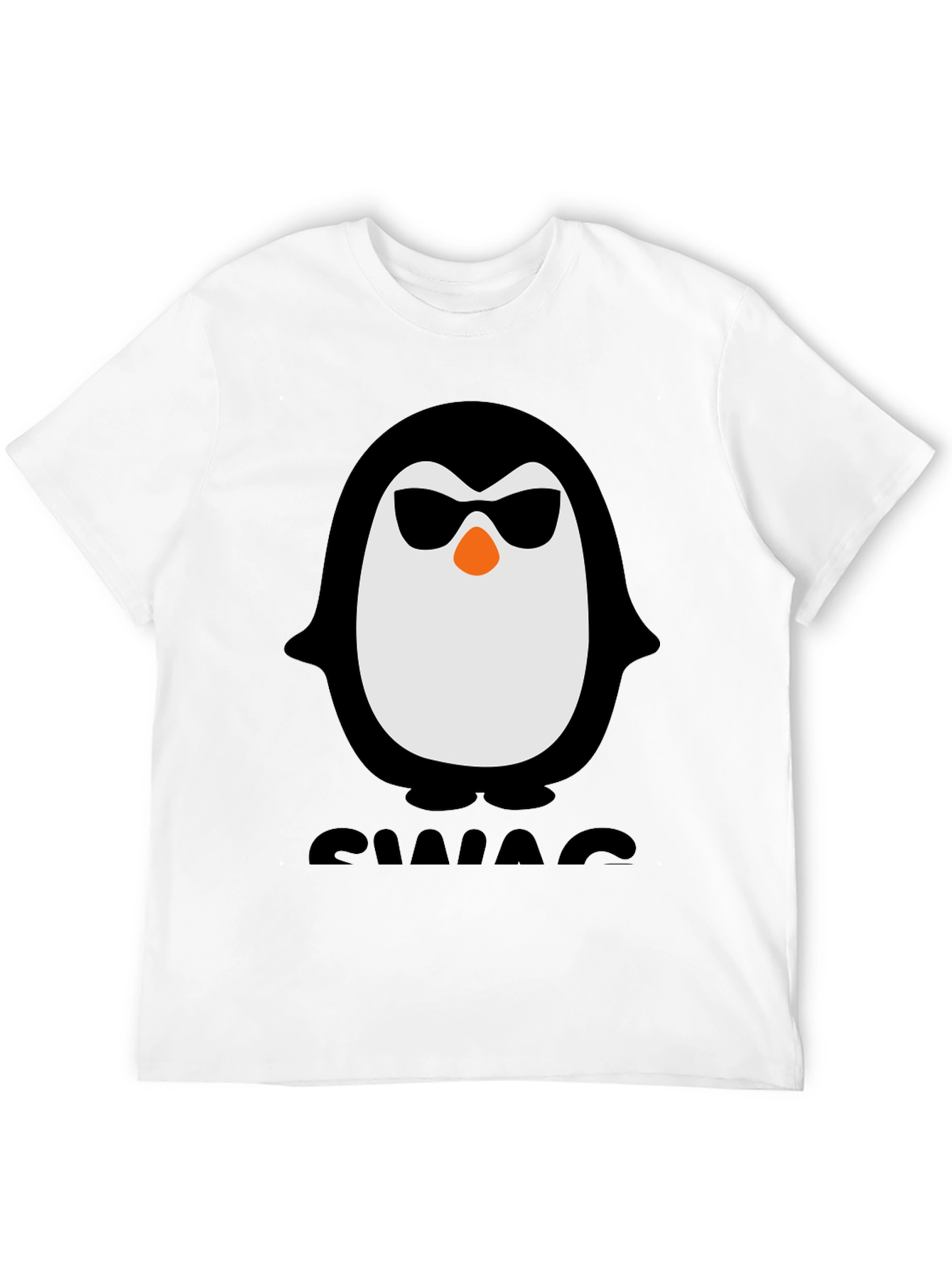 Cool Penguin Swag Tee - Black Graphic T-Shirt