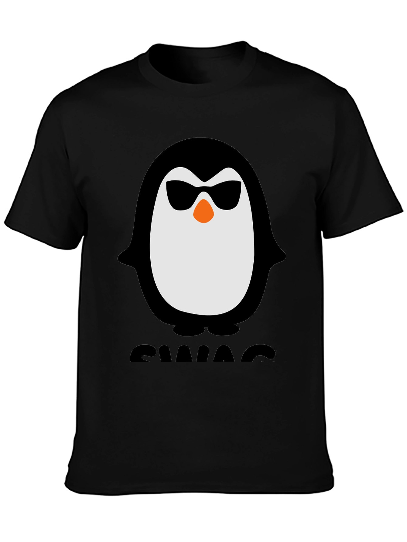 Cool Penguin Swag Tee - Black Graphic T-Shirt