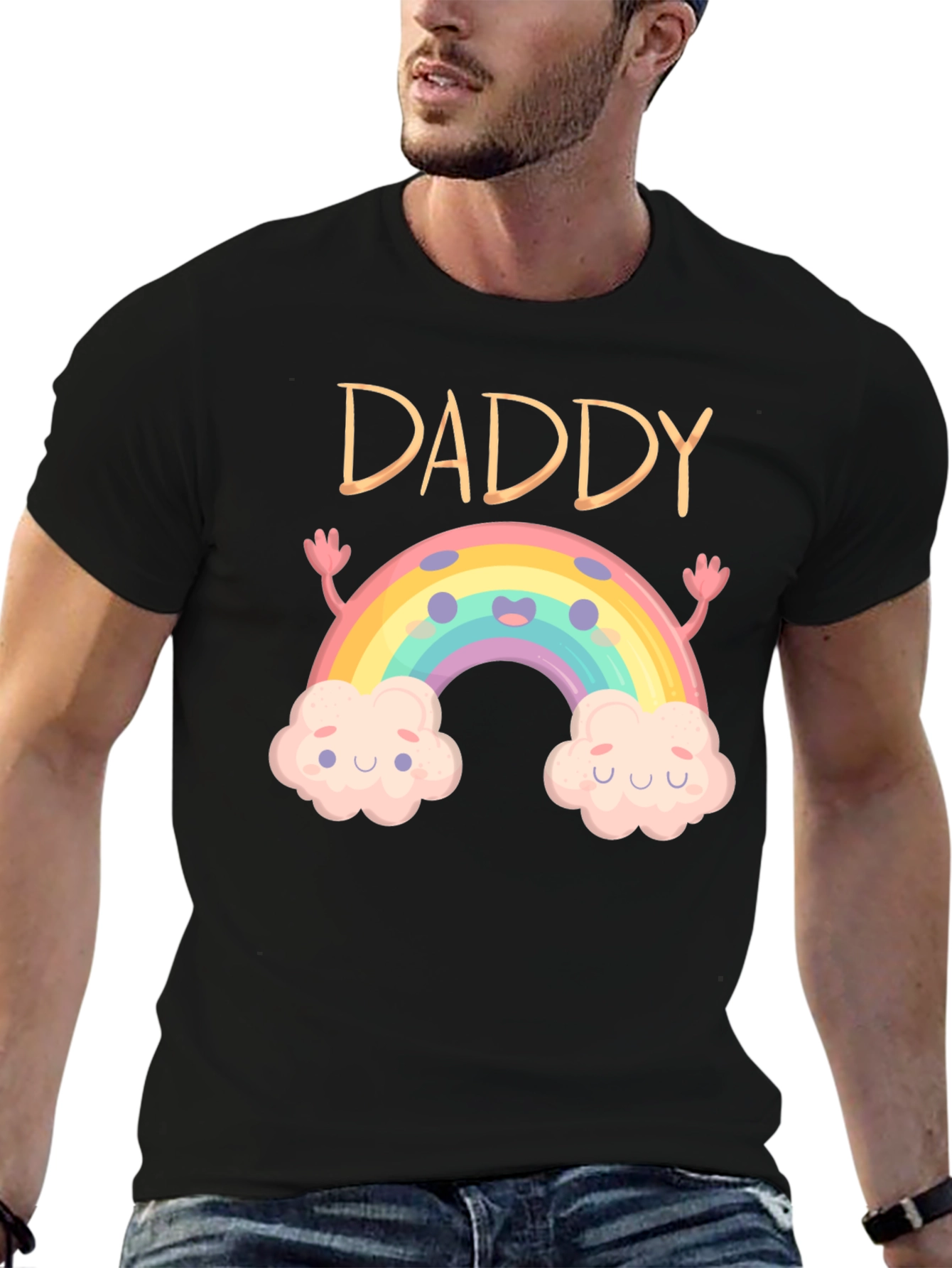 Daddy Rainbow Graphic Tee - Cute & Comfortable