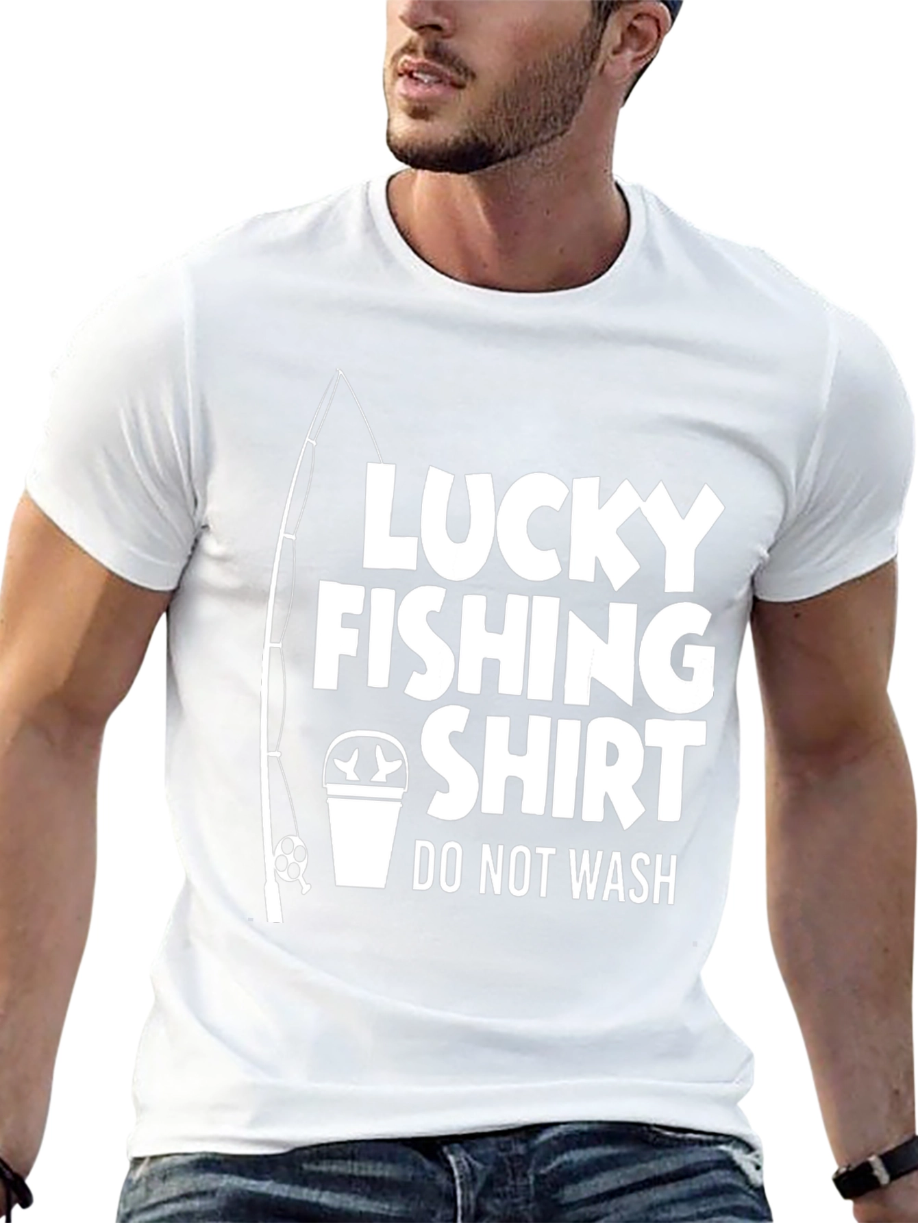 Lucky Fishing Shirt - Novelty Graphic Tee