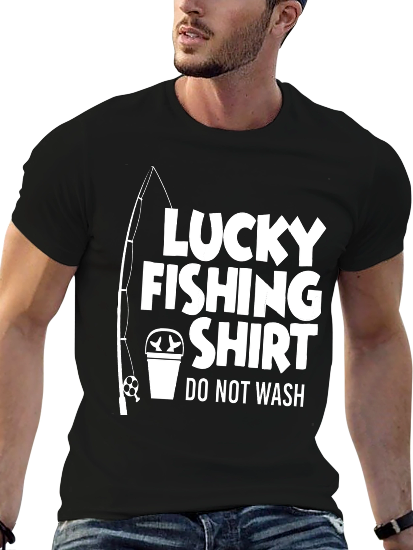 Lucky Fishing Shirt - Novelty Graphic Tee