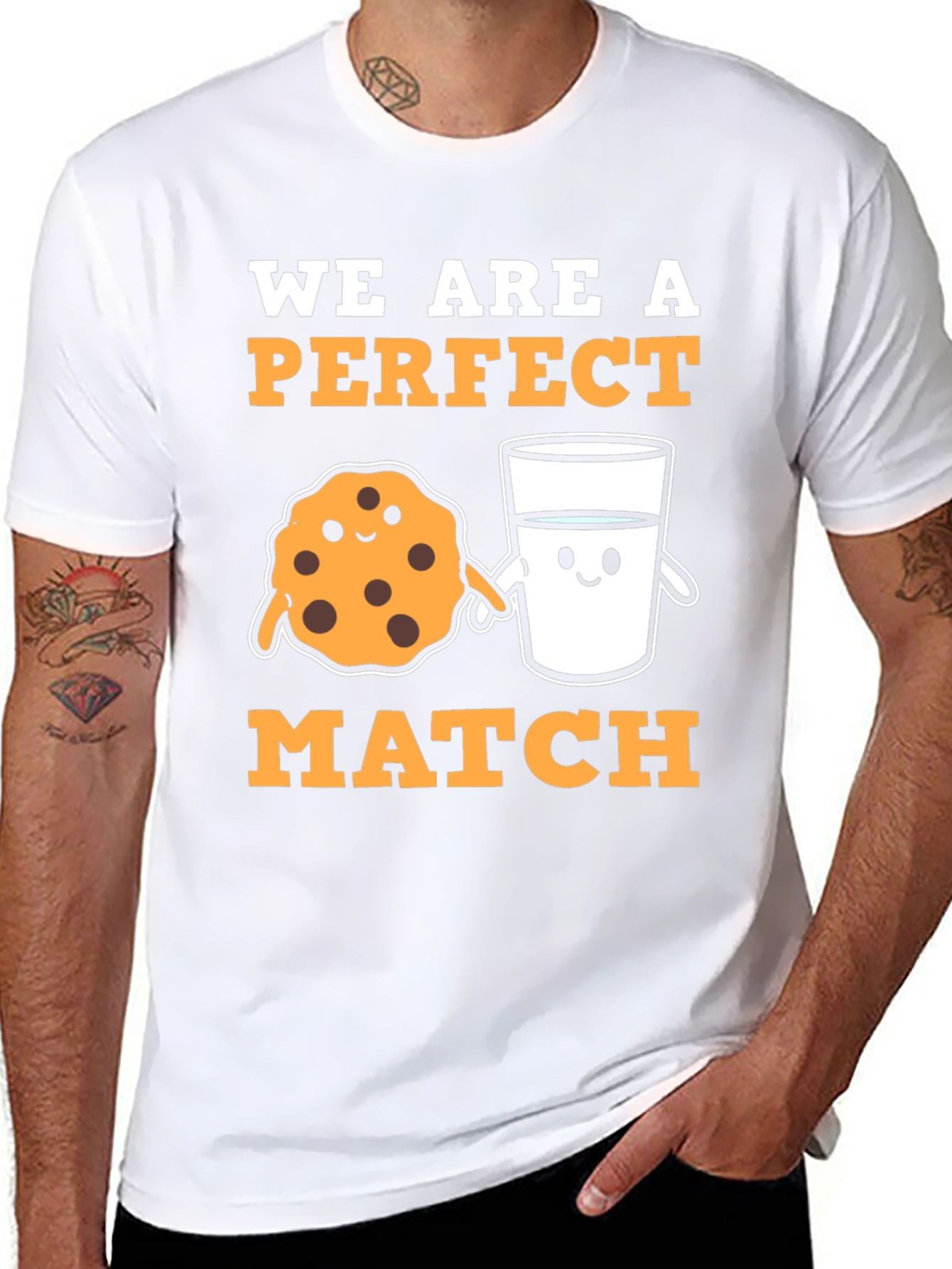 Perfect Match Cookie & Milk Graphic Tee