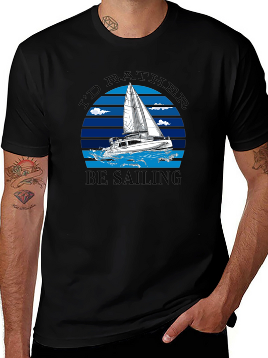 Id Rather Be Sailing Graphic Tee