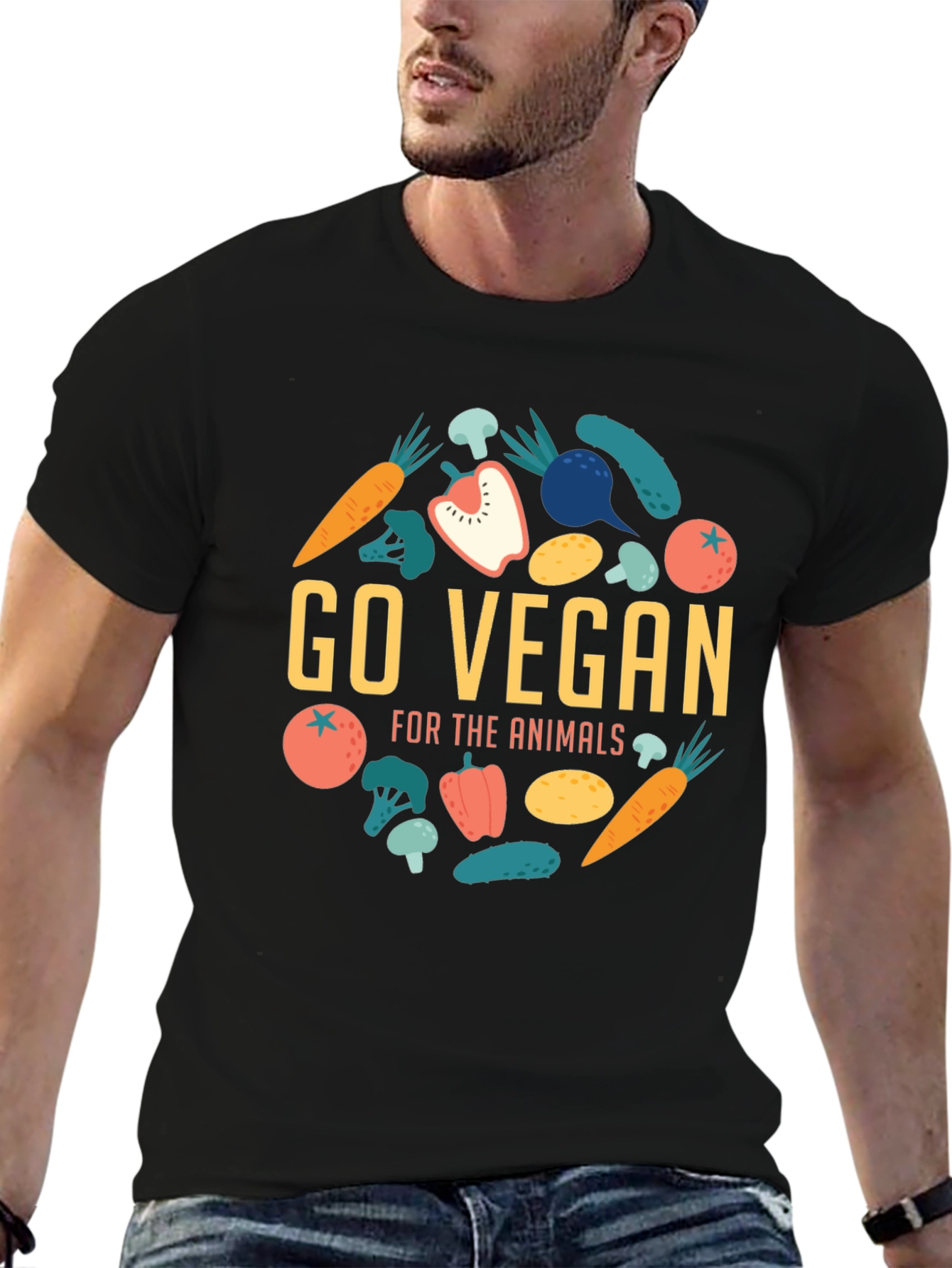 Go Vegan Graphic Tee - Animal Lovers Apparel