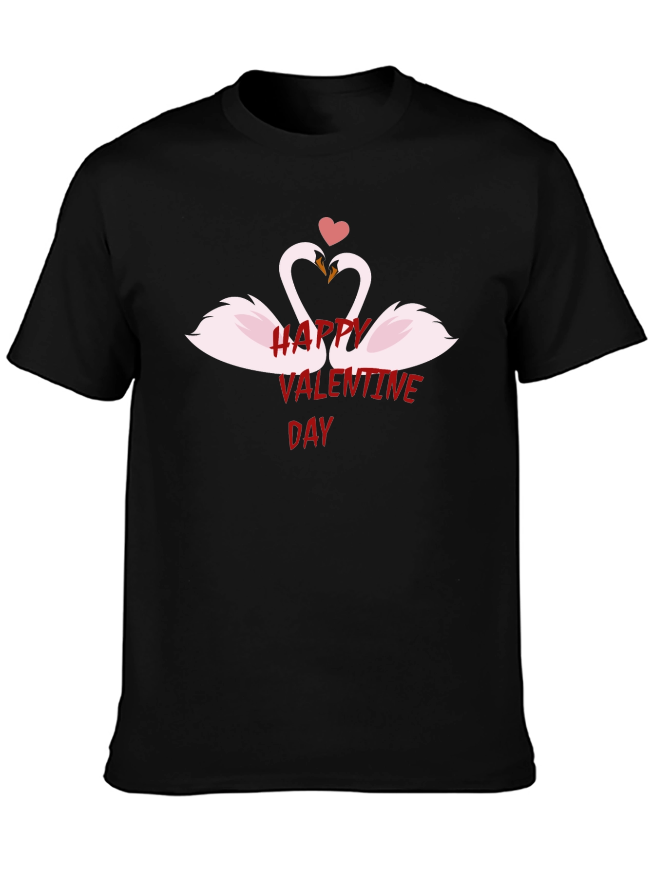 Happy Valentines Day Swan Heart T-Shirt