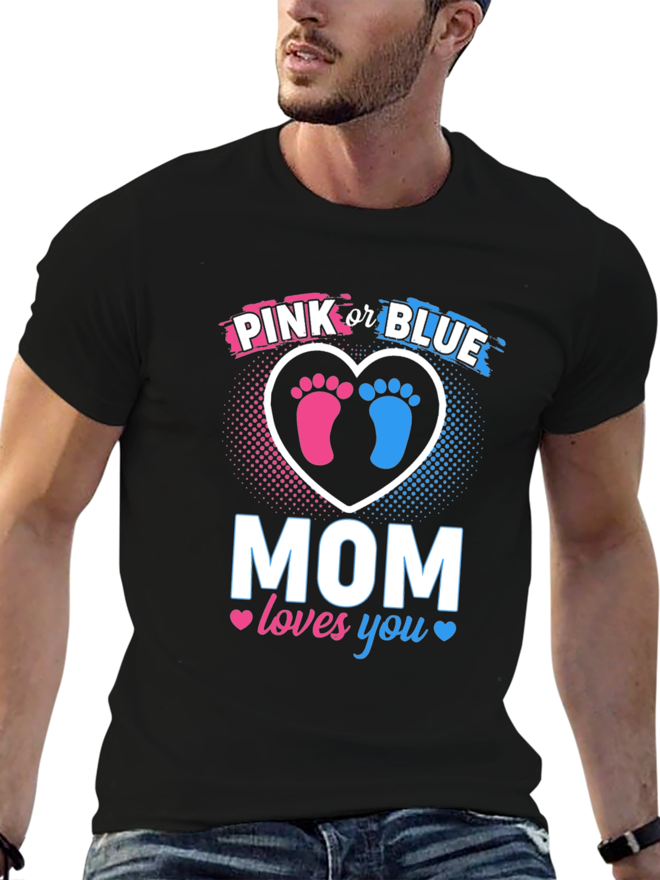 Pink or Blue Mom Loves You T-Shirt