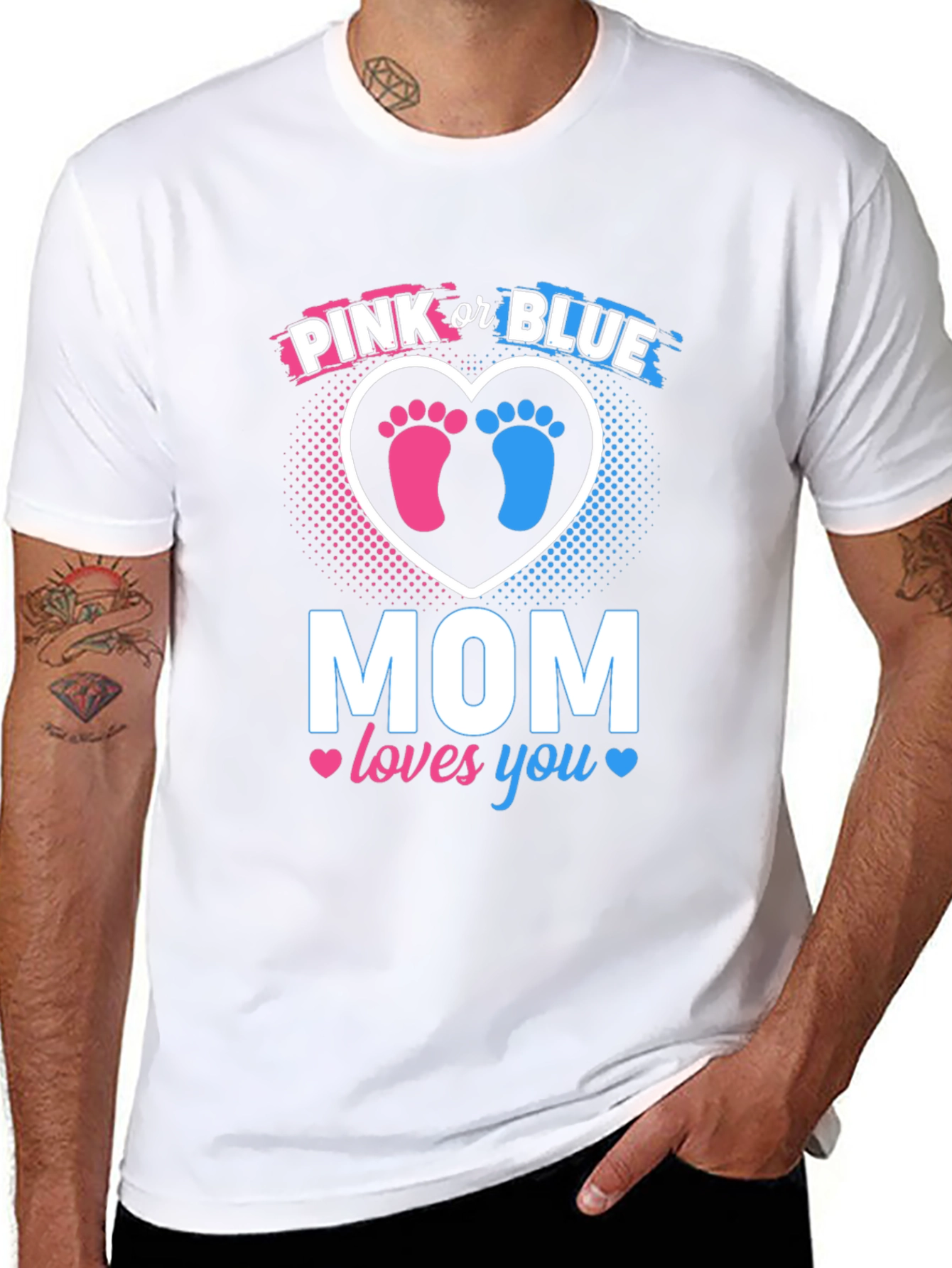 Pink or Blue Mom Loves You T-Shirt