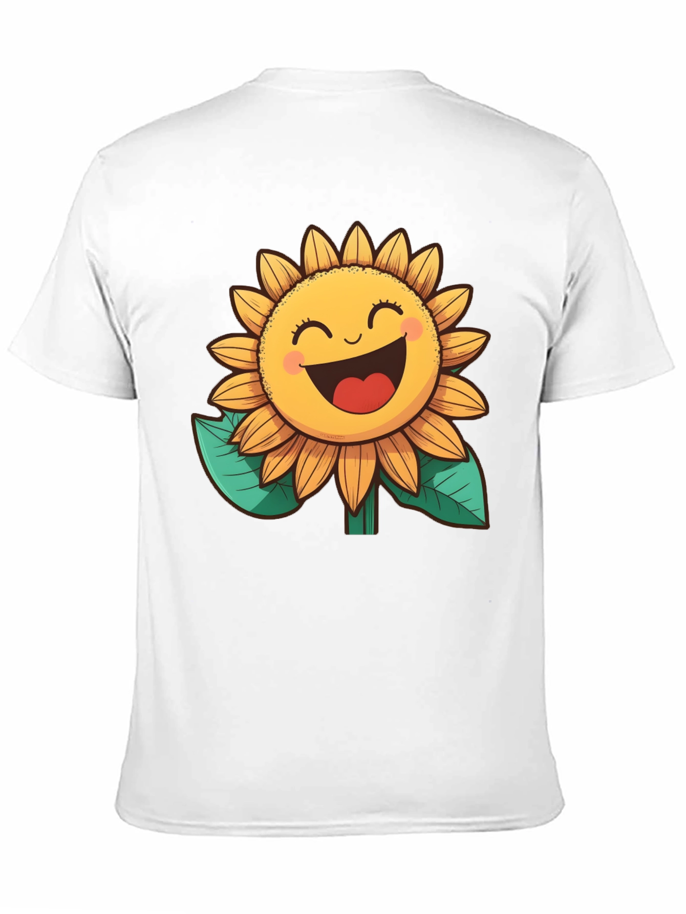 Happy Sunflower Graphic Tee - Black