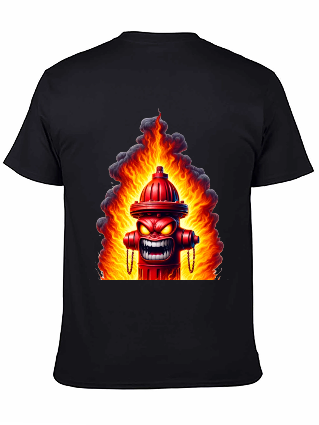 Fiery Hydrant Graphic Tee - Bold Statement Shirt