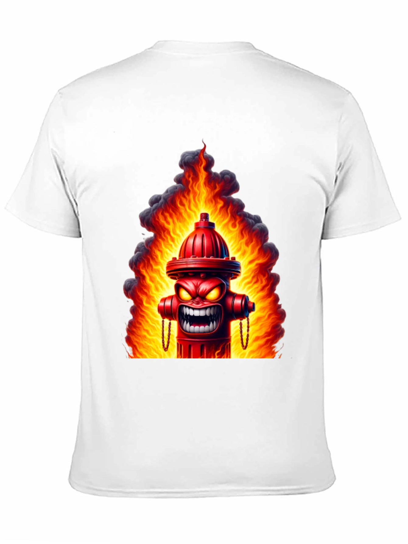 Fiery Hydrant Graphic Tee - Bold Statement Shirt
