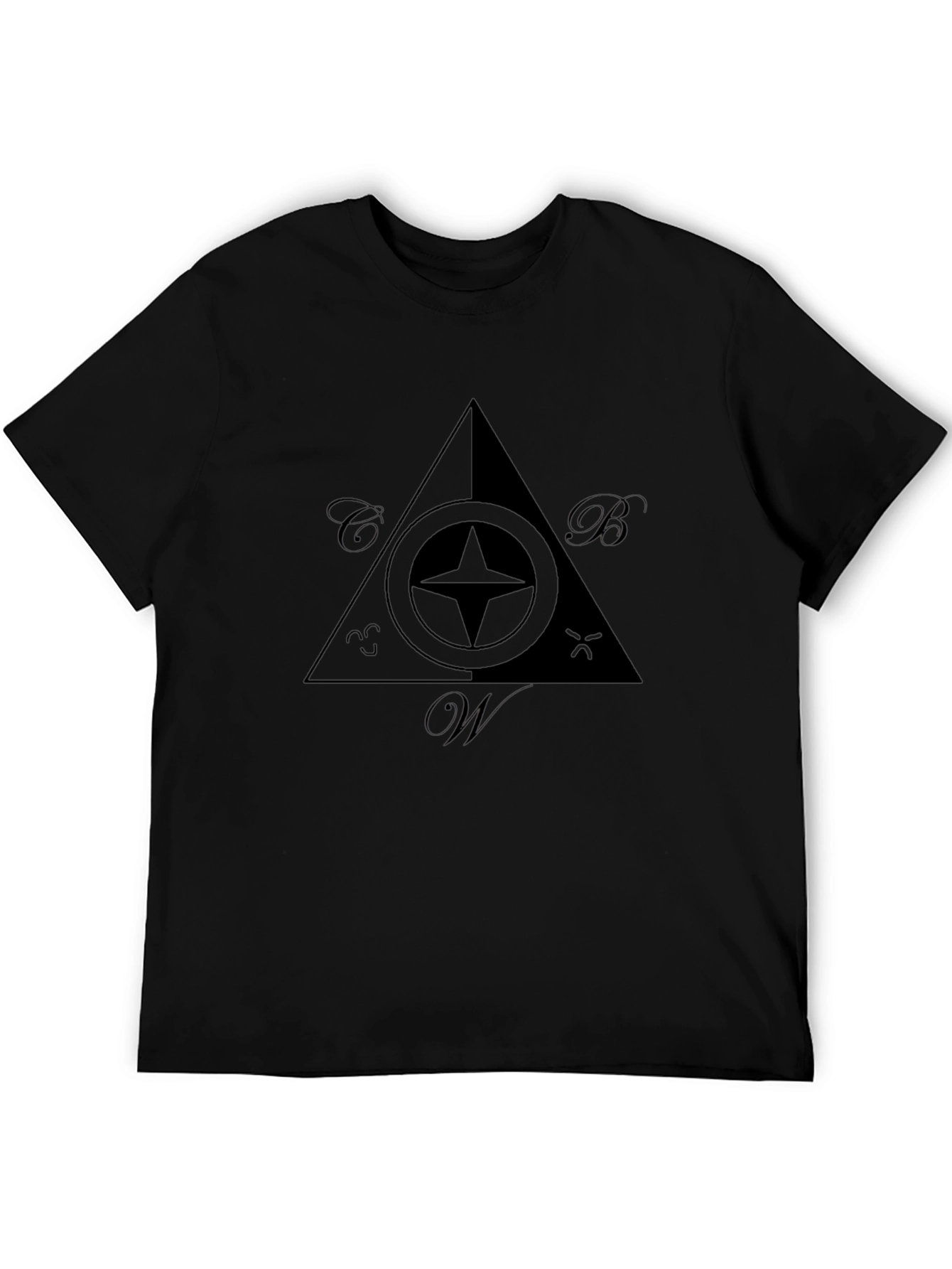 Black Masonic Compass T-Shirt