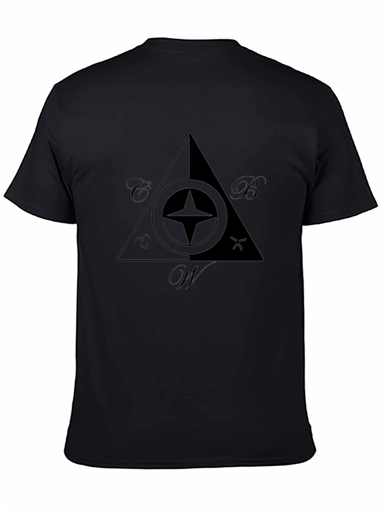 Black Masonic Compass T-Shirt