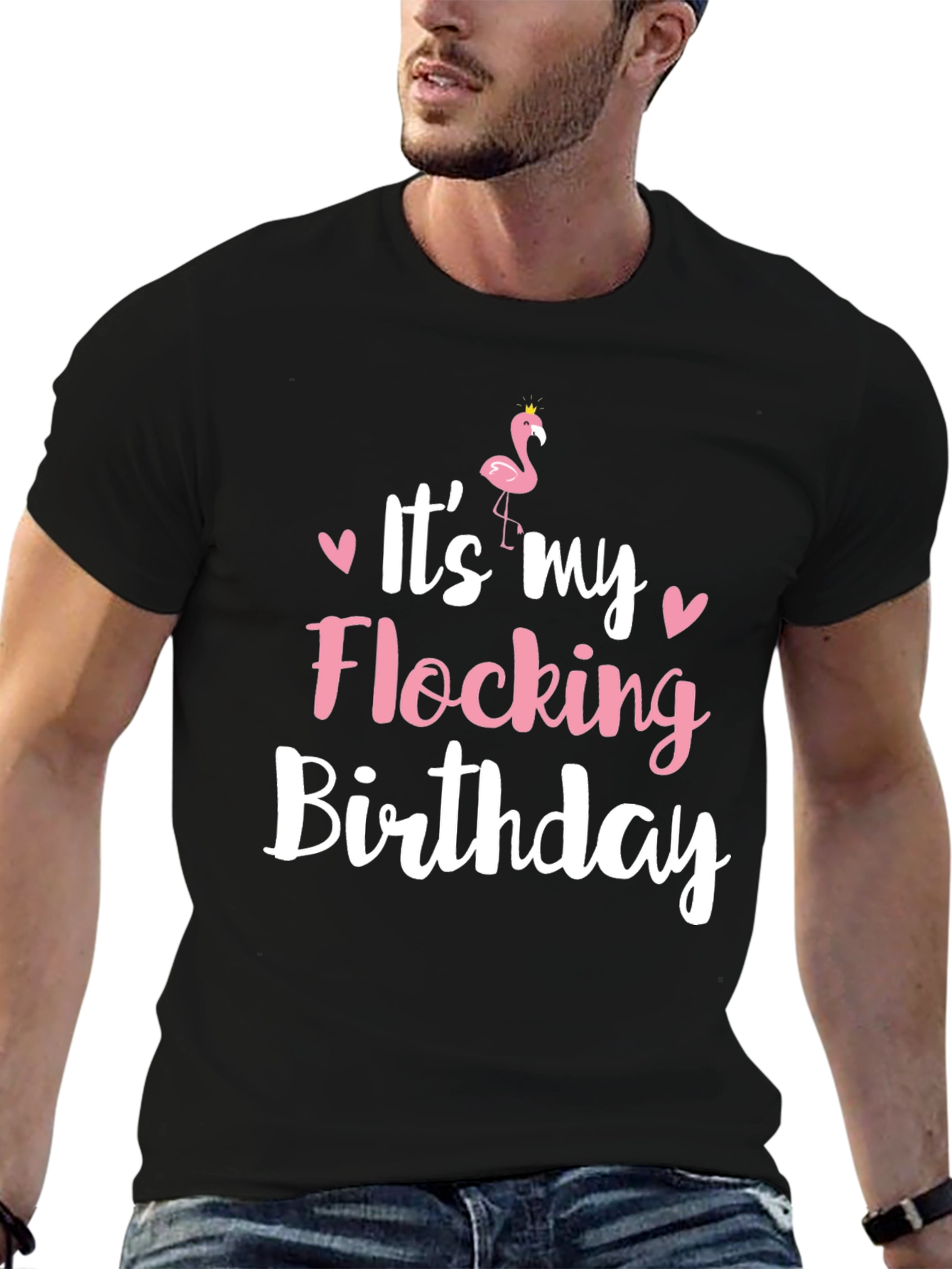 Flocking Birthday T-Shirt - Funny Flamingo Tee