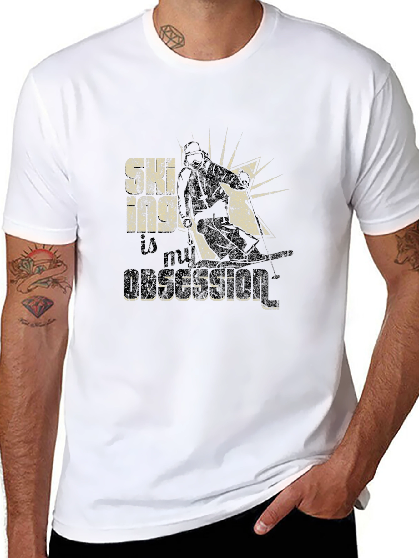 Skiing is My Obsession Graphic T-Shirt