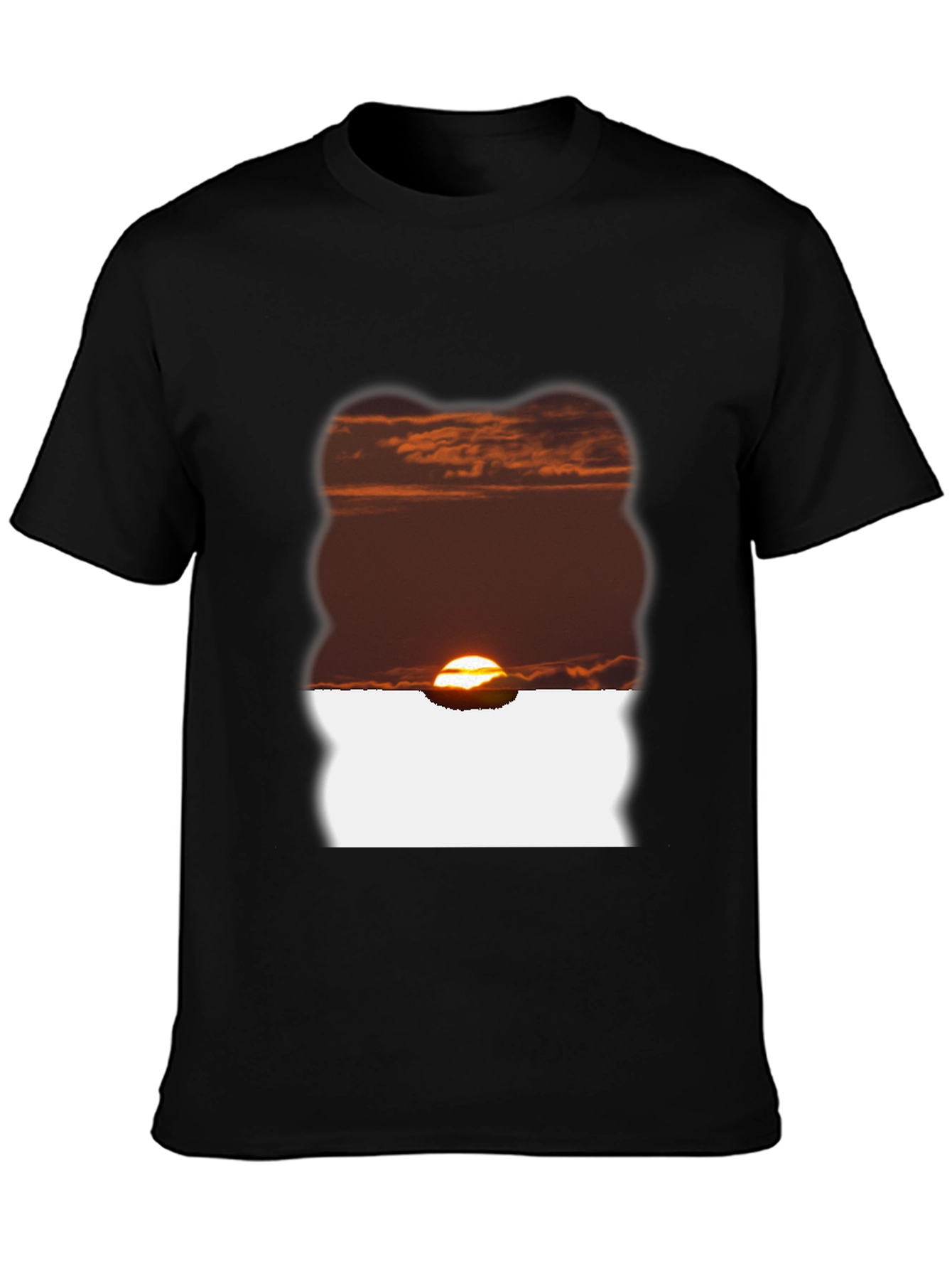 Sunset Graphic Tee - Black Casual T-Shirt