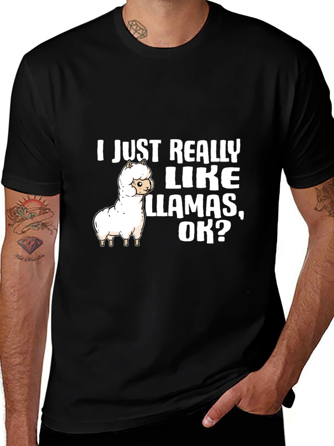 Llama Lover T-Shirt: I Just Really Like Llamas OK?