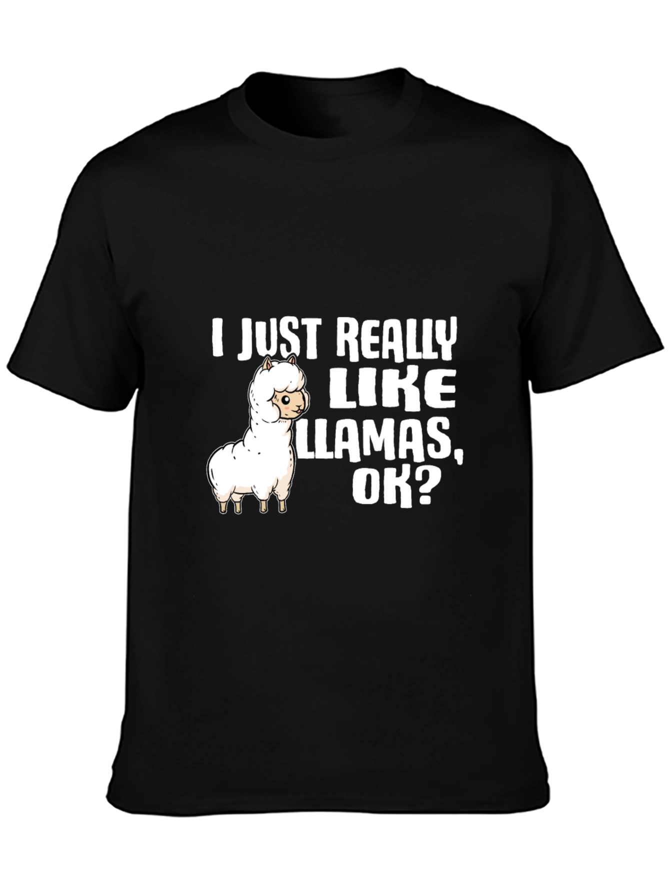 Llama Lover T-Shirt: I Just Really Like Llamas OK?