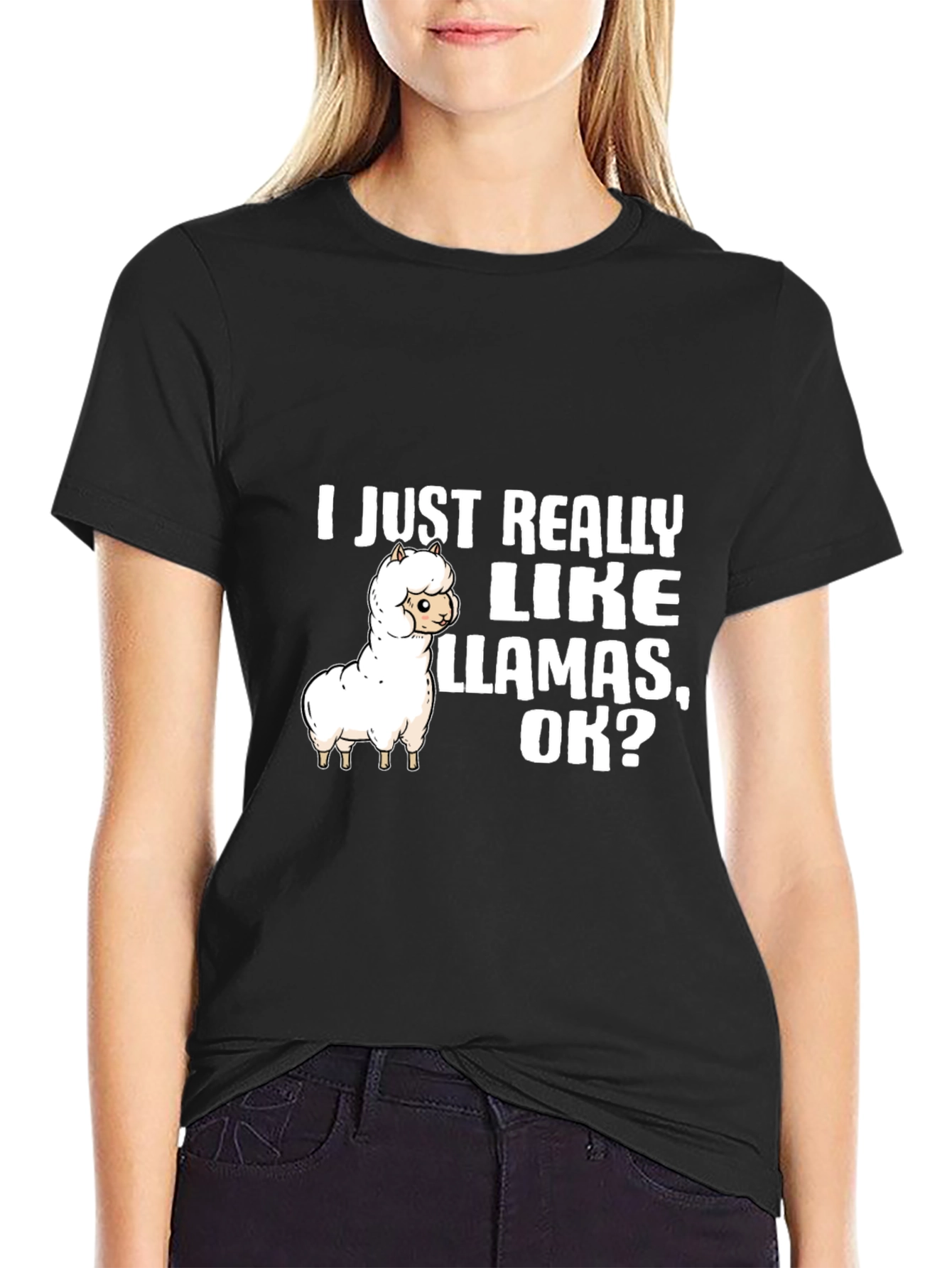 Llama Lover T-Shirt: I Just Really Like Llamas OK?