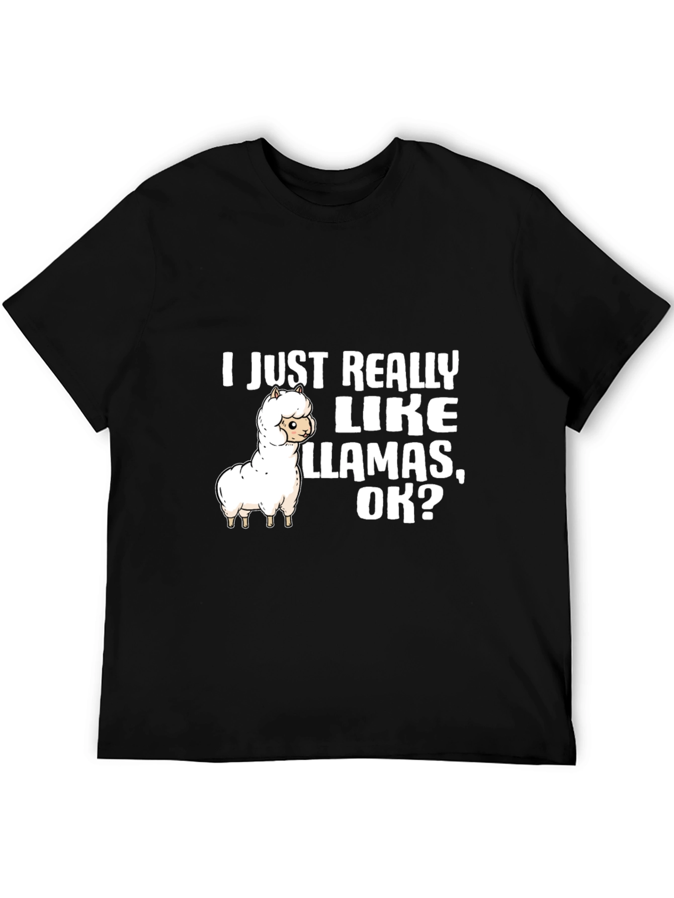 Llama Lover T-Shirt: I Just Really Like Llamas OK?