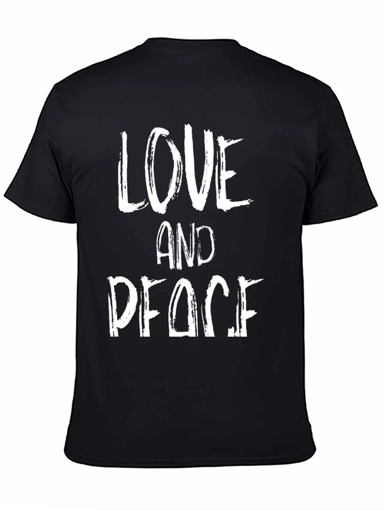 Love and Peace Graphic Tee - Black T-Shirt