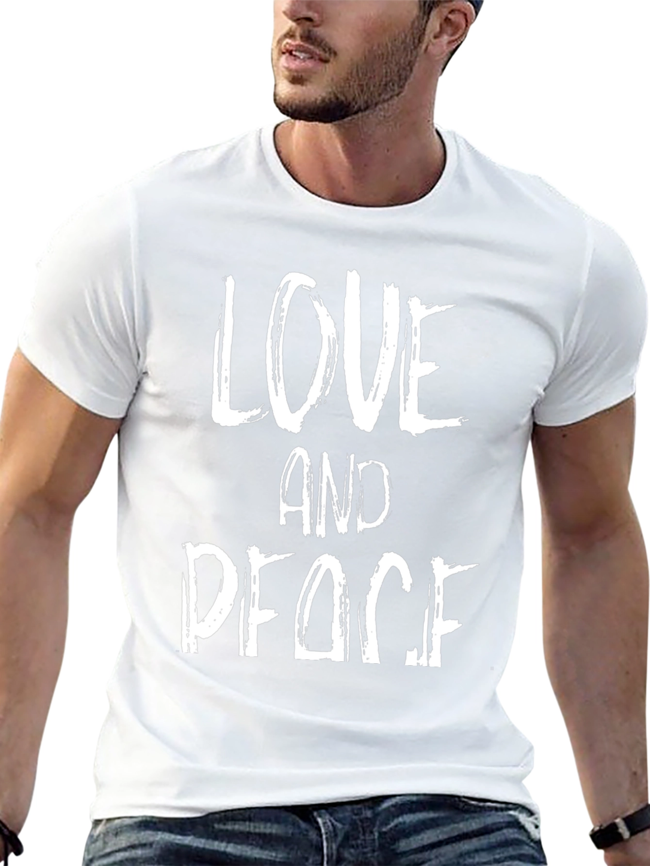 Love and Peace Graphic Tee - Black T-Shirt