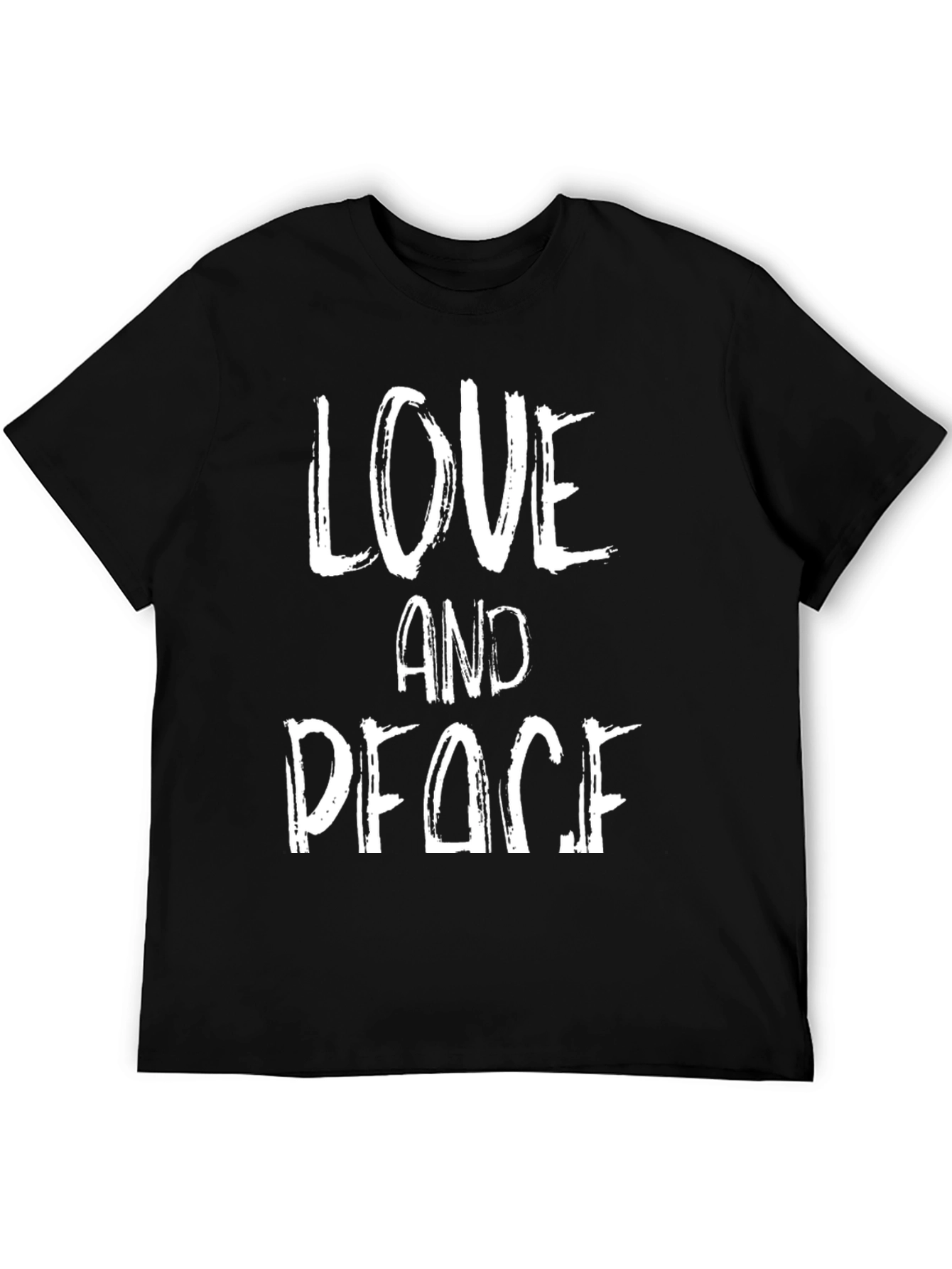 Love and Peace Graphic Tee - Black T-Shirt