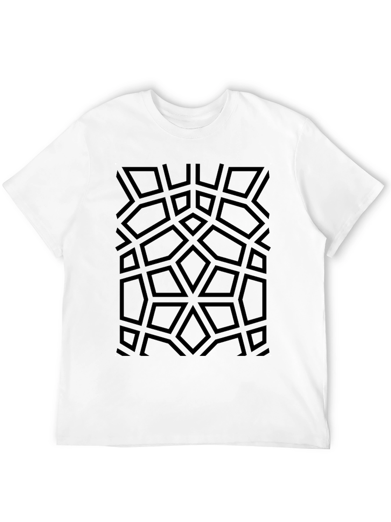 Geometric Pattern Black T-Shirt