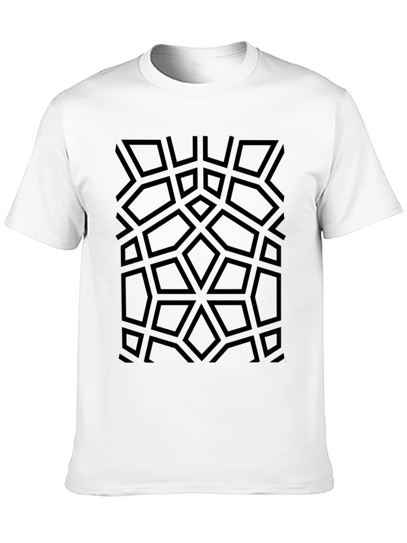 Geometric Pattern Black T-Shirt
