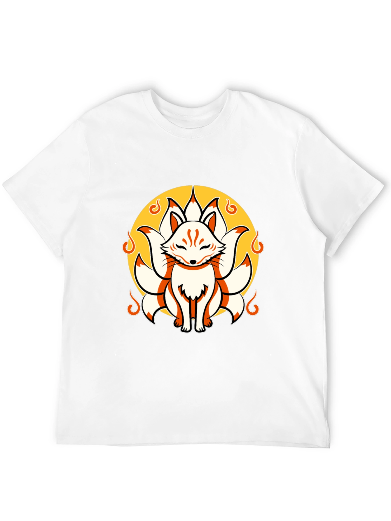 Nine-Tailed Fox Graphic Tee - Stylish Anime Shirt