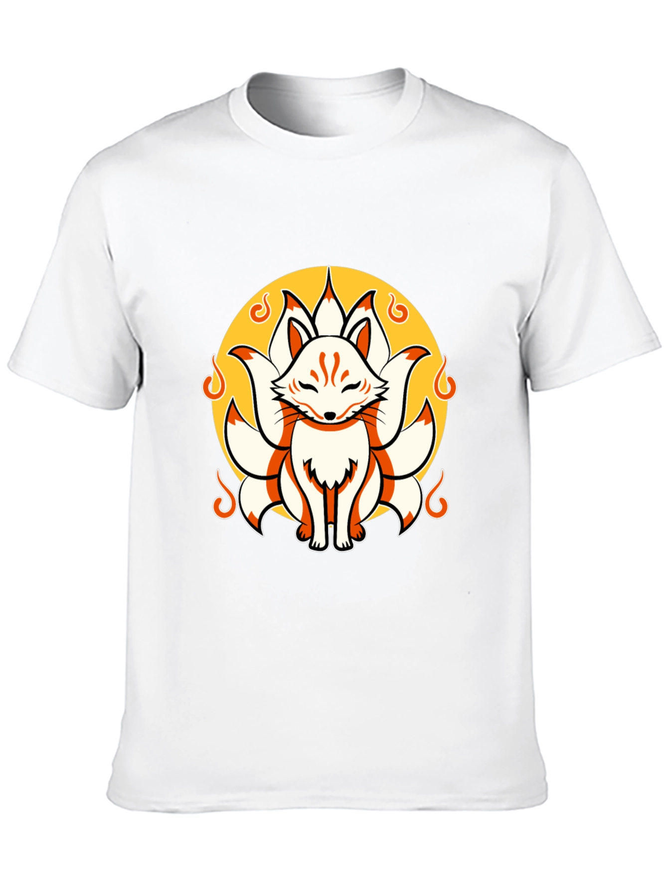 Nine-Tailed Fox Graphic Tee - Stylish Anime Shirt