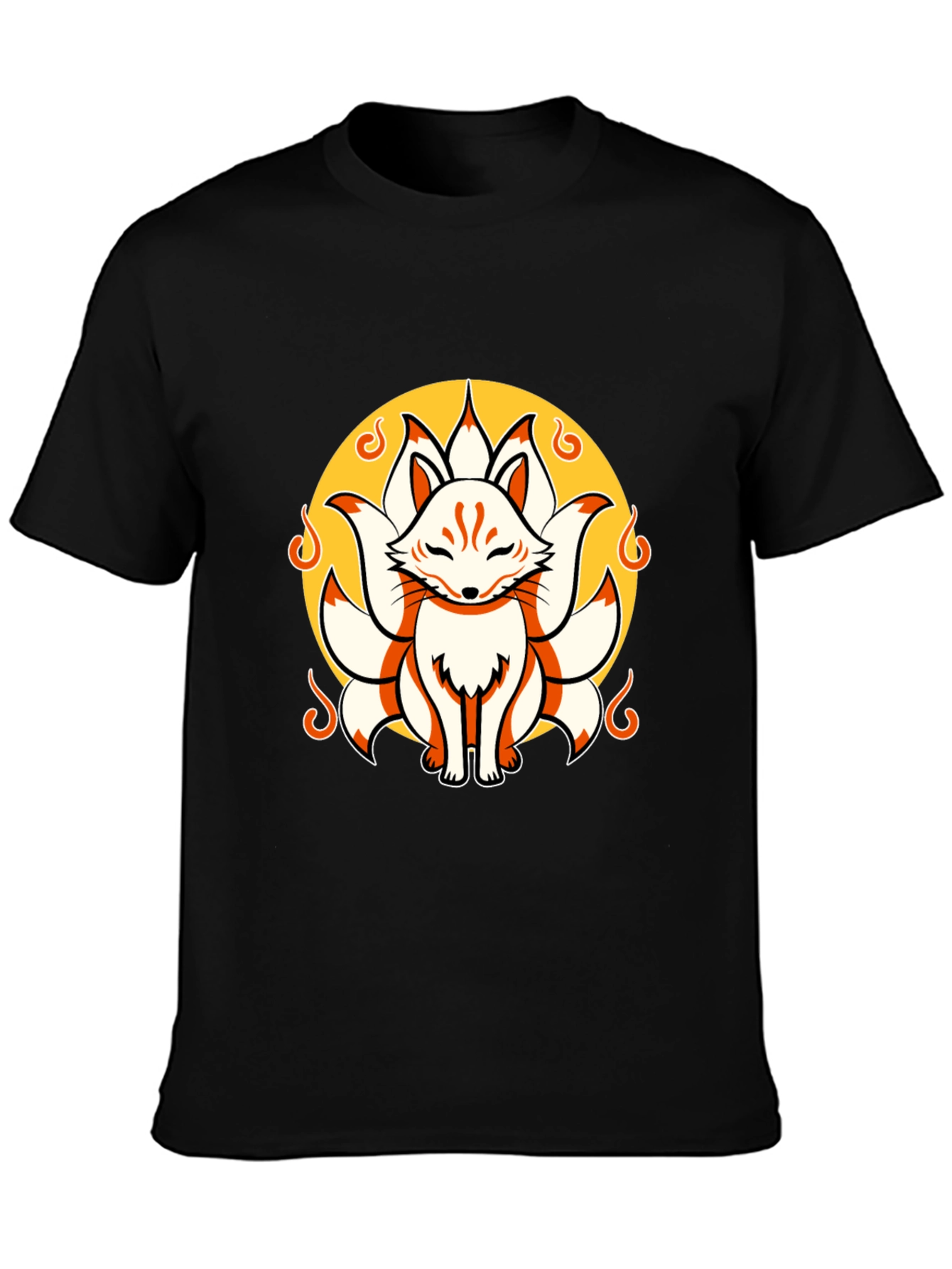 Nine-Tailed Fox Graphic Tee - Stylish Anime Shirt