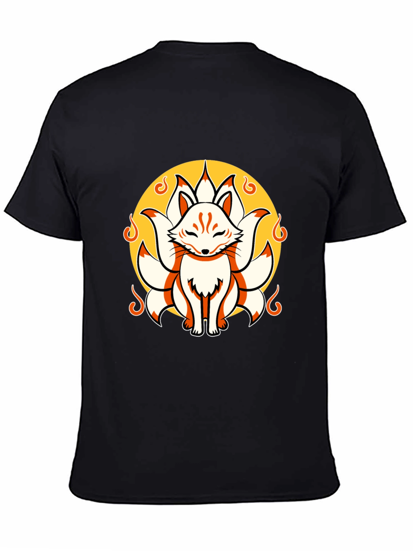 Nine-Tailed Fox Graphic Tee - Stylish Anime Shirt
