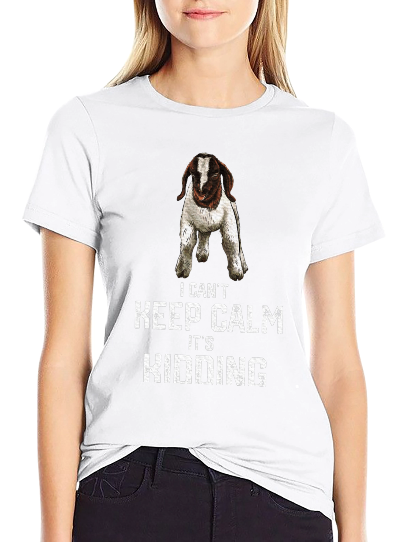 I Cant Keep Calm Its Kidding Goat Graphic T-Shirt