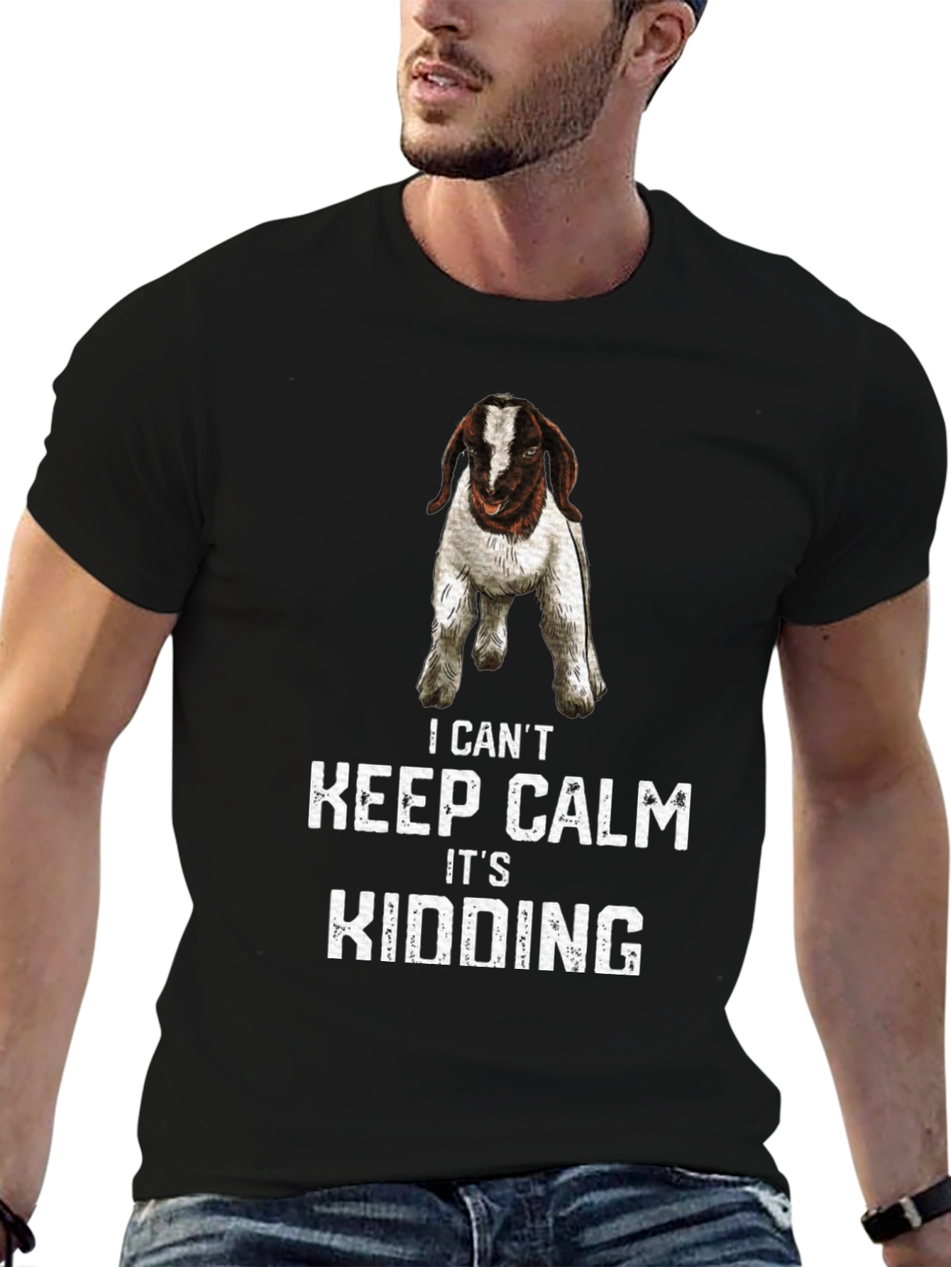 I Cant Keep Calm Its Kidding Goat Graphic T-Shirt