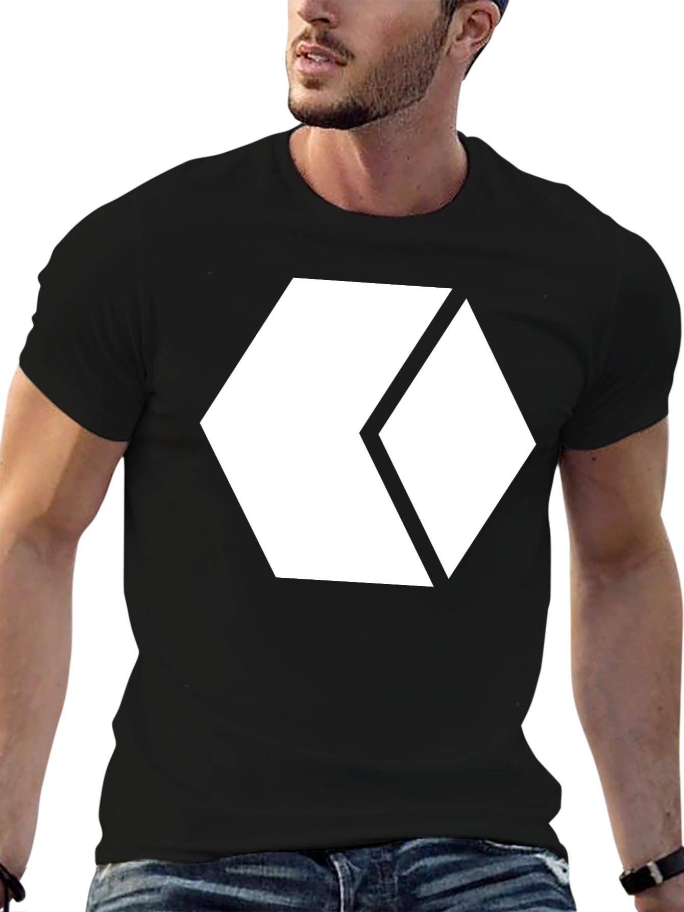 Geometric Graphic Tee - Modern Minimalist Design