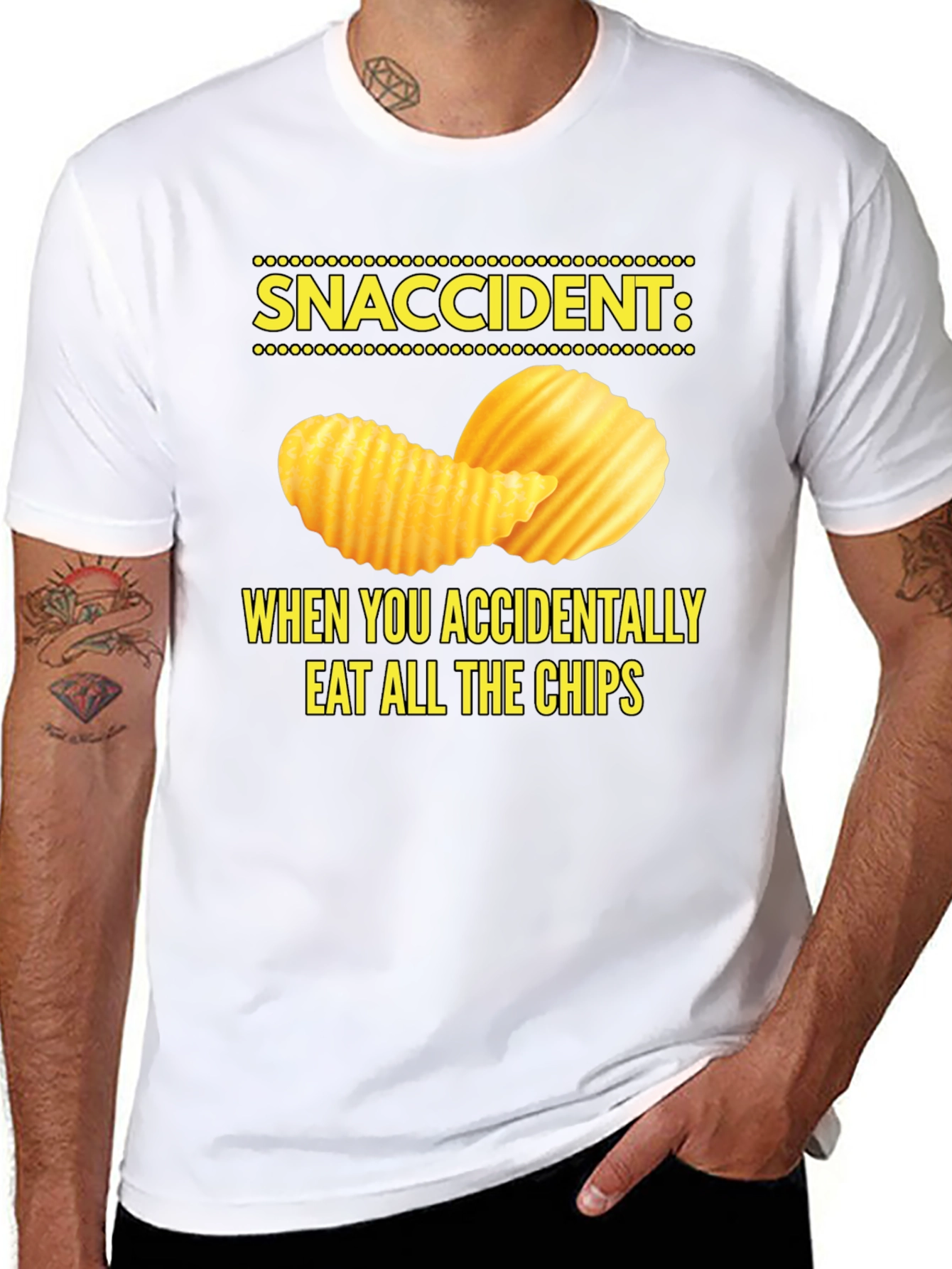 Snaccident Chip Lover T-Shirt - Funny Food Tee