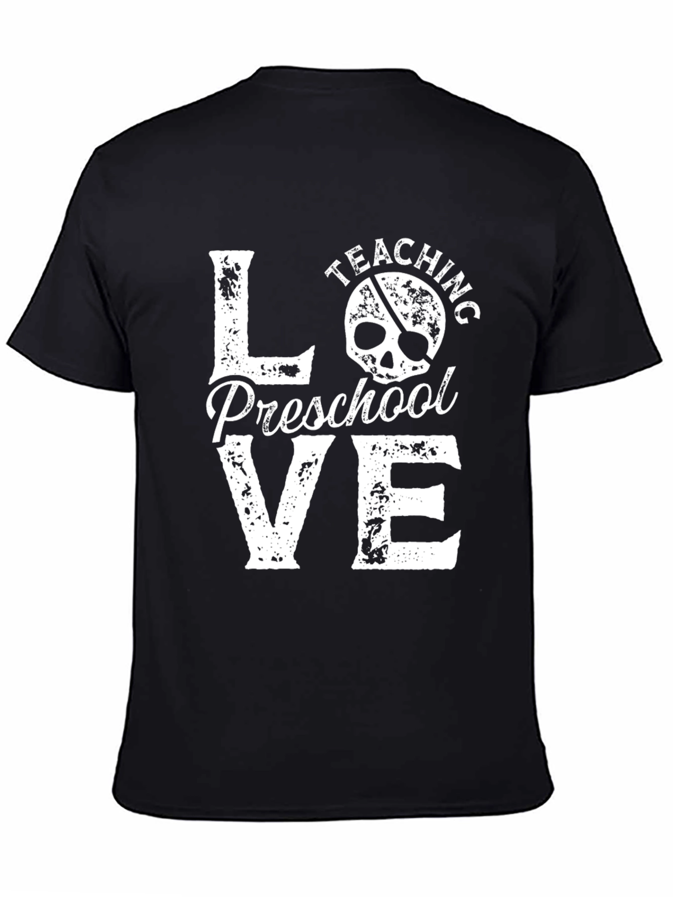 Love Teaching Preschool Black Graphic T-Shirt