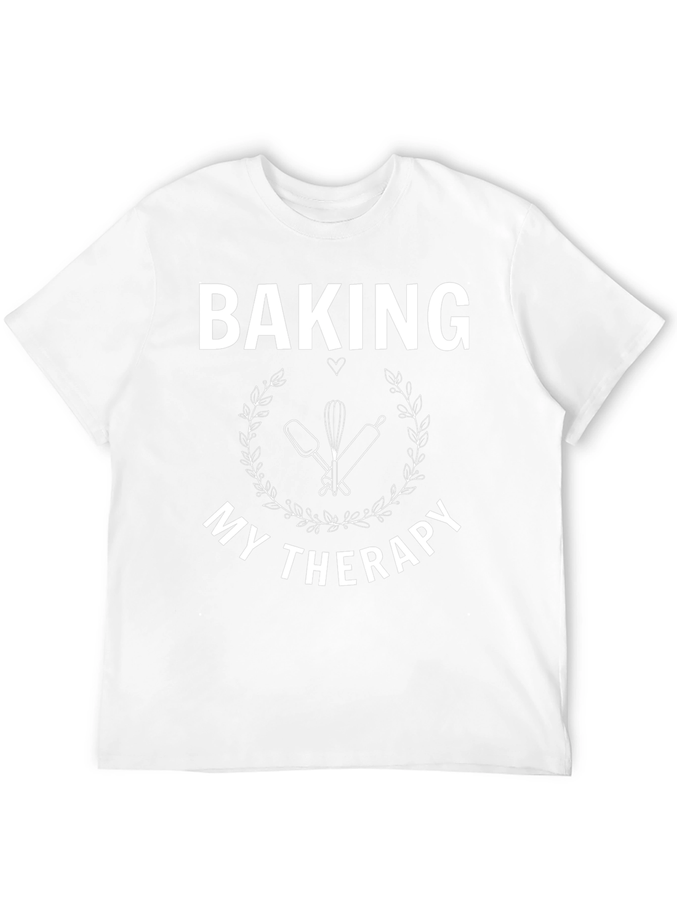 Baking is My Therapy Black T-Shirt