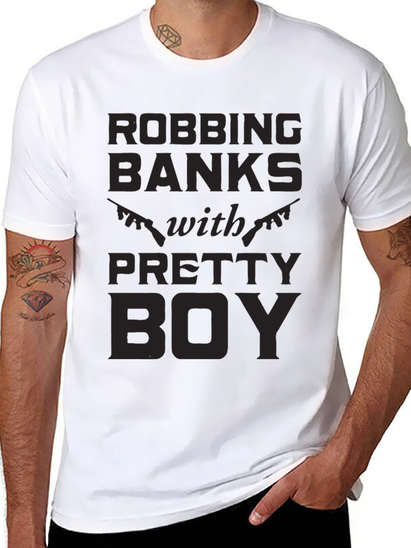 Robbing Banks With Pretty Boy Graphic T-Shirt